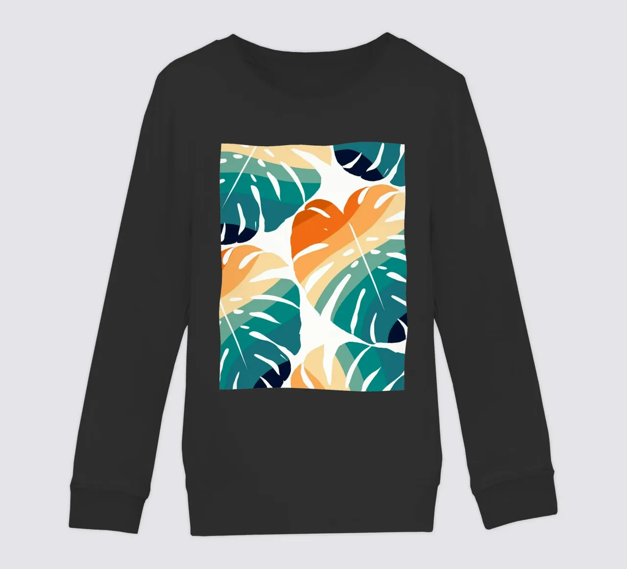 Monstera Retro Pattern felpa bambino da BasicShopByBell