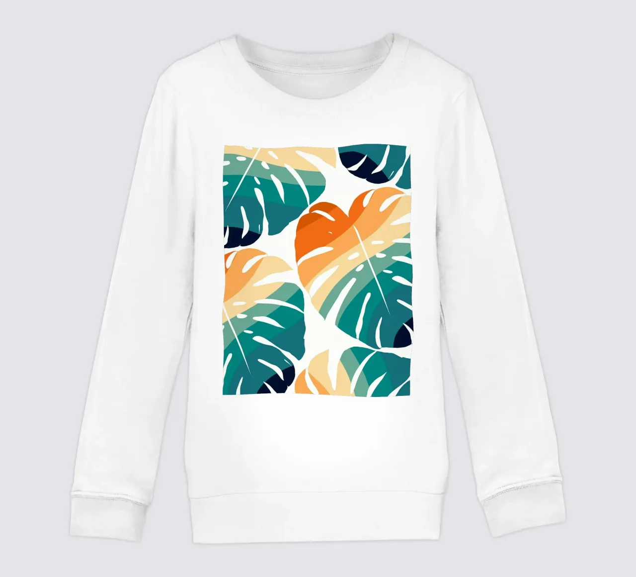 Monstera Retro Pattern felpa bambino da BasicShopByBell