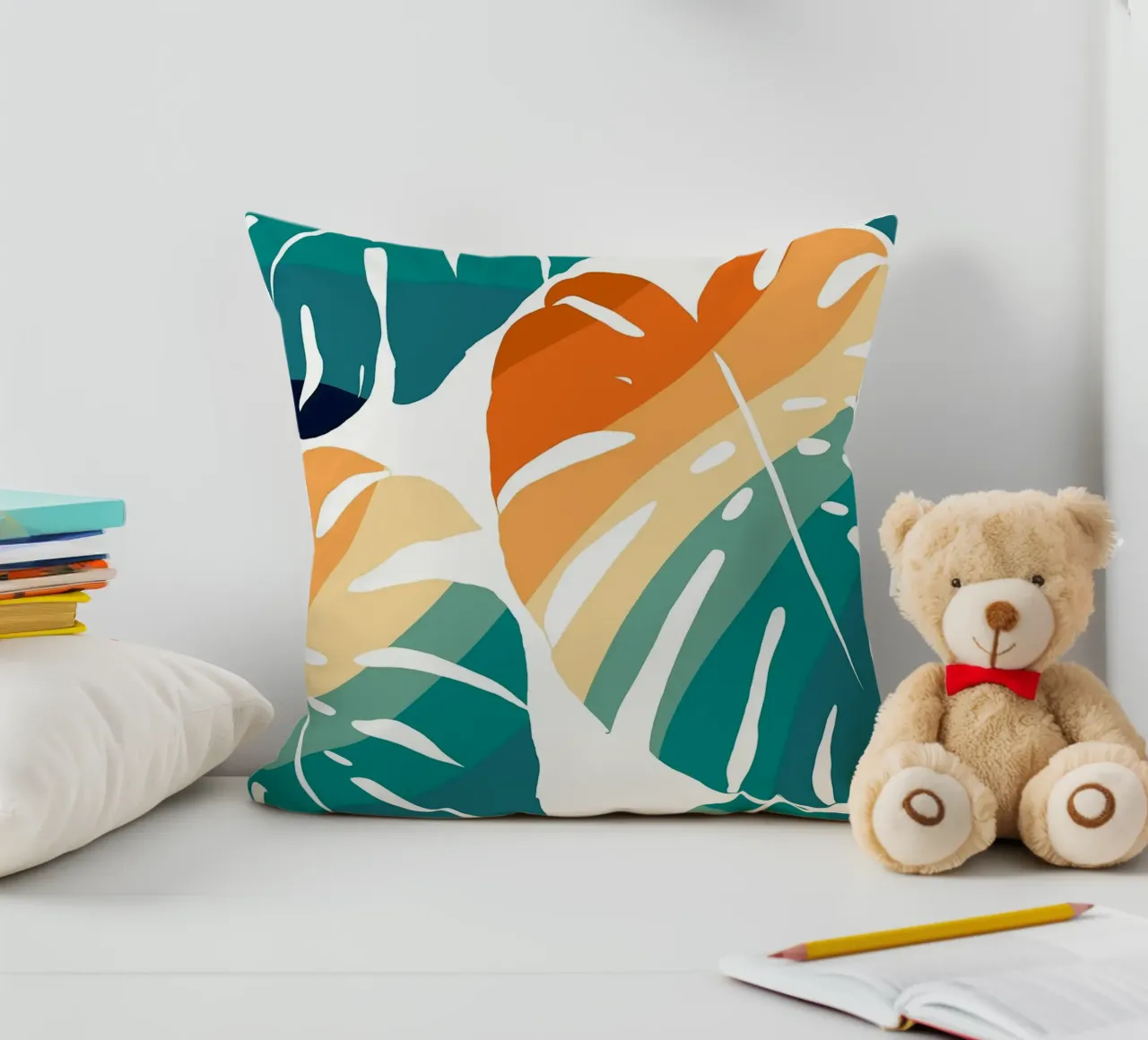 Monstera Retro Pattern cuscino da BasicShopByBell