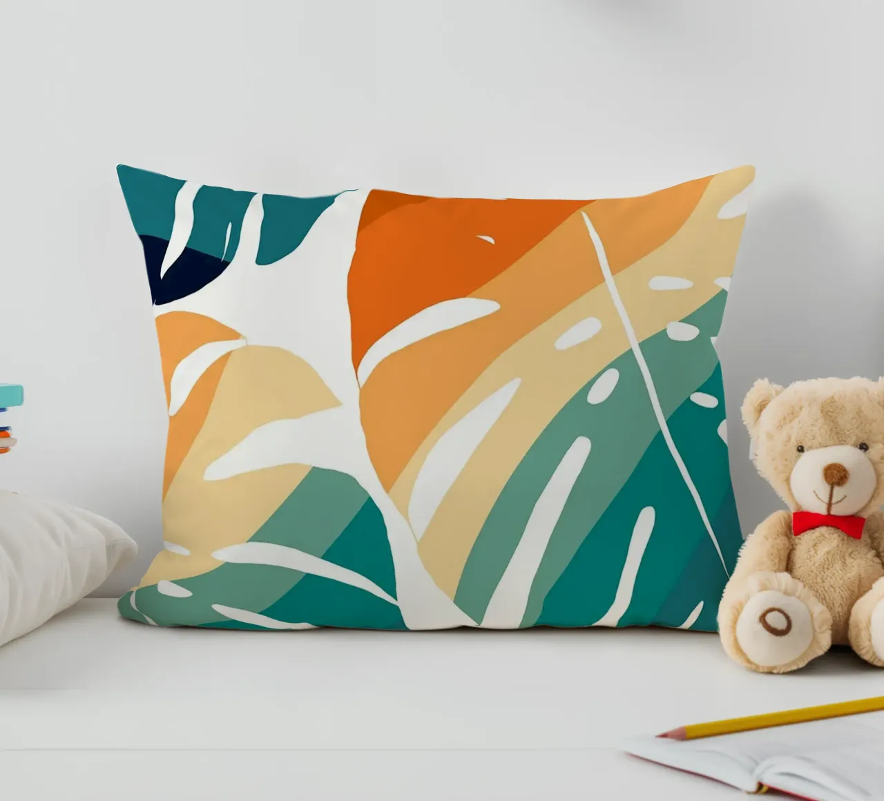 Monstera Retro Pattern cuscino da BasicShopByBell