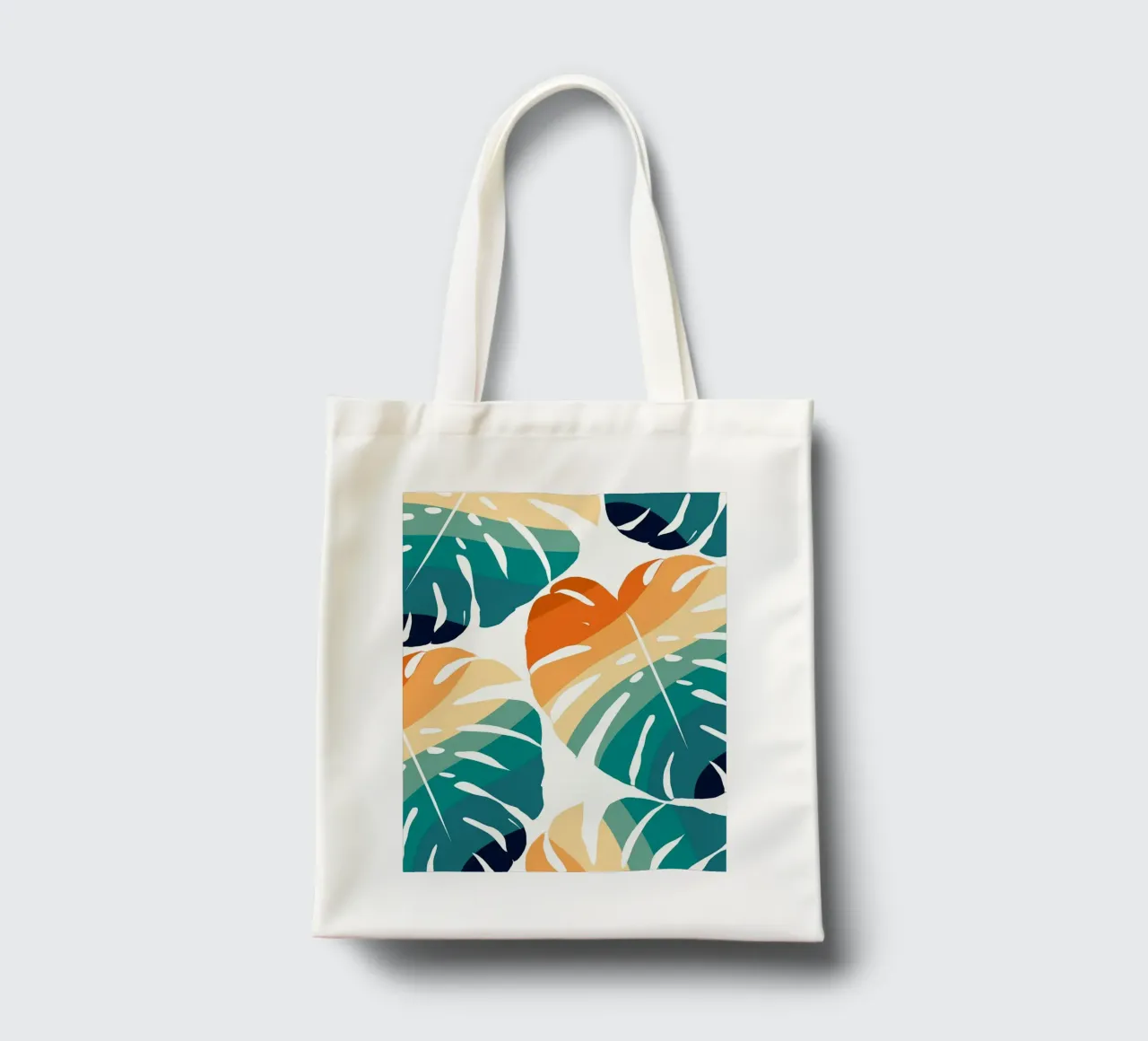 Monstera Retro Pattern borsa in juta da BasicShopByBell