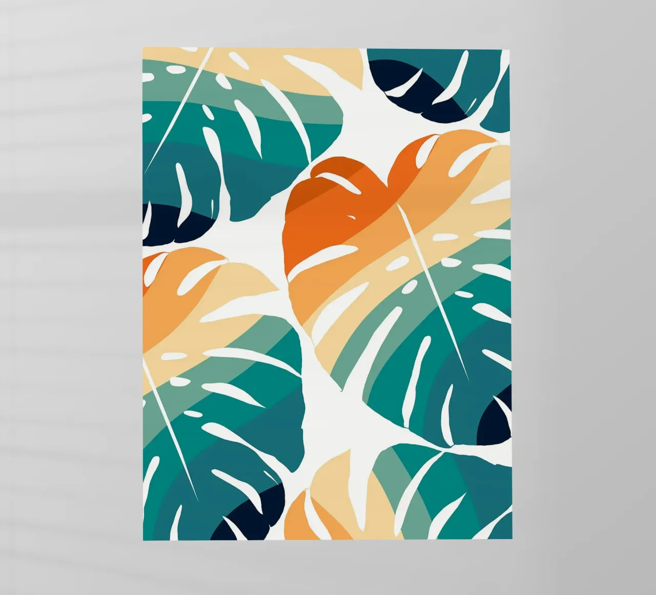 Monstera Retro Pattern pellicola backlit da BasicShopByBell