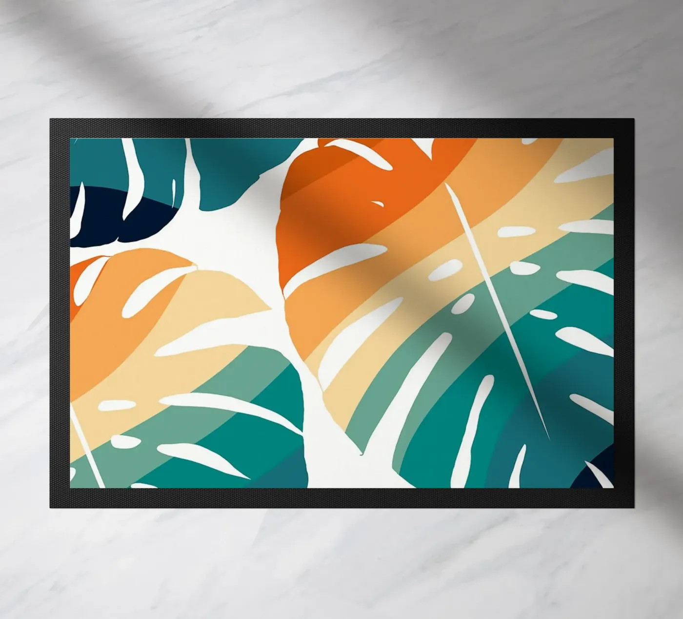 Monstera Retro Pattern doormat by BasicShopByBell