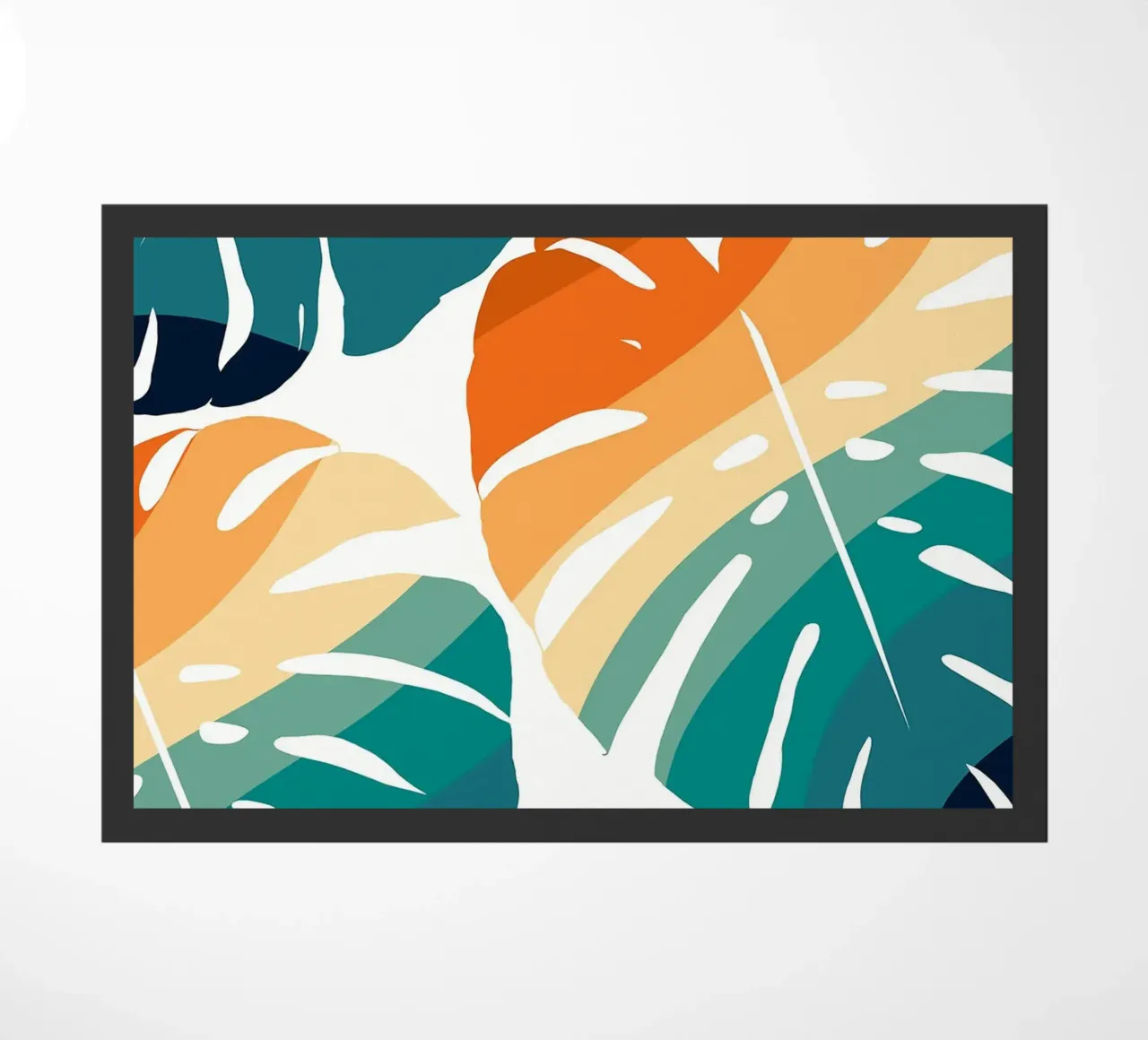 Monstera Retro-Muster Fußmatte von BasicShopByBell