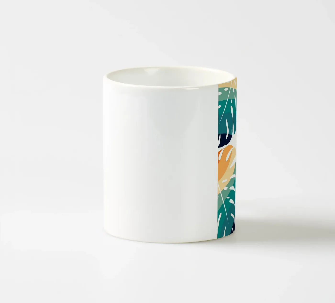 Monstera Retro Pattern ceramic mug by BasicShopByBell
