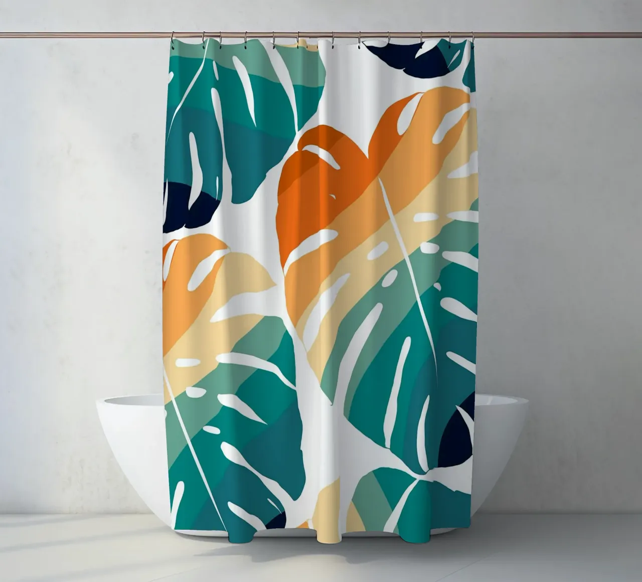 Monstera Retro Pattern tenda da doccia da BasicShopByBell