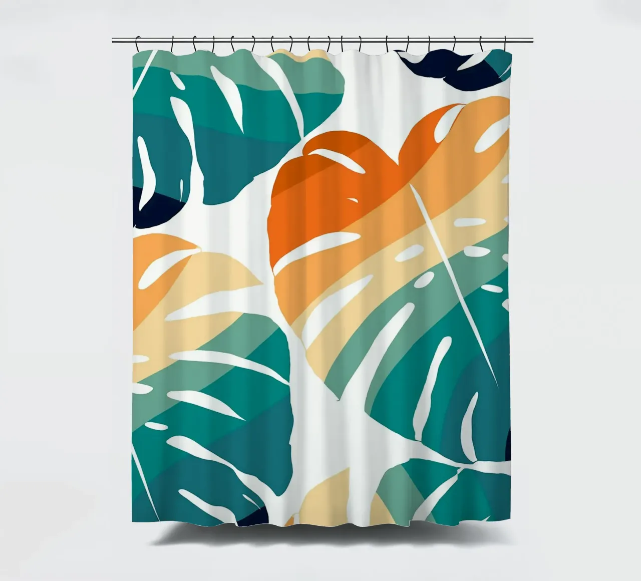 Monstera Retro Pattern tenda da doccia da BasicShopByBell
