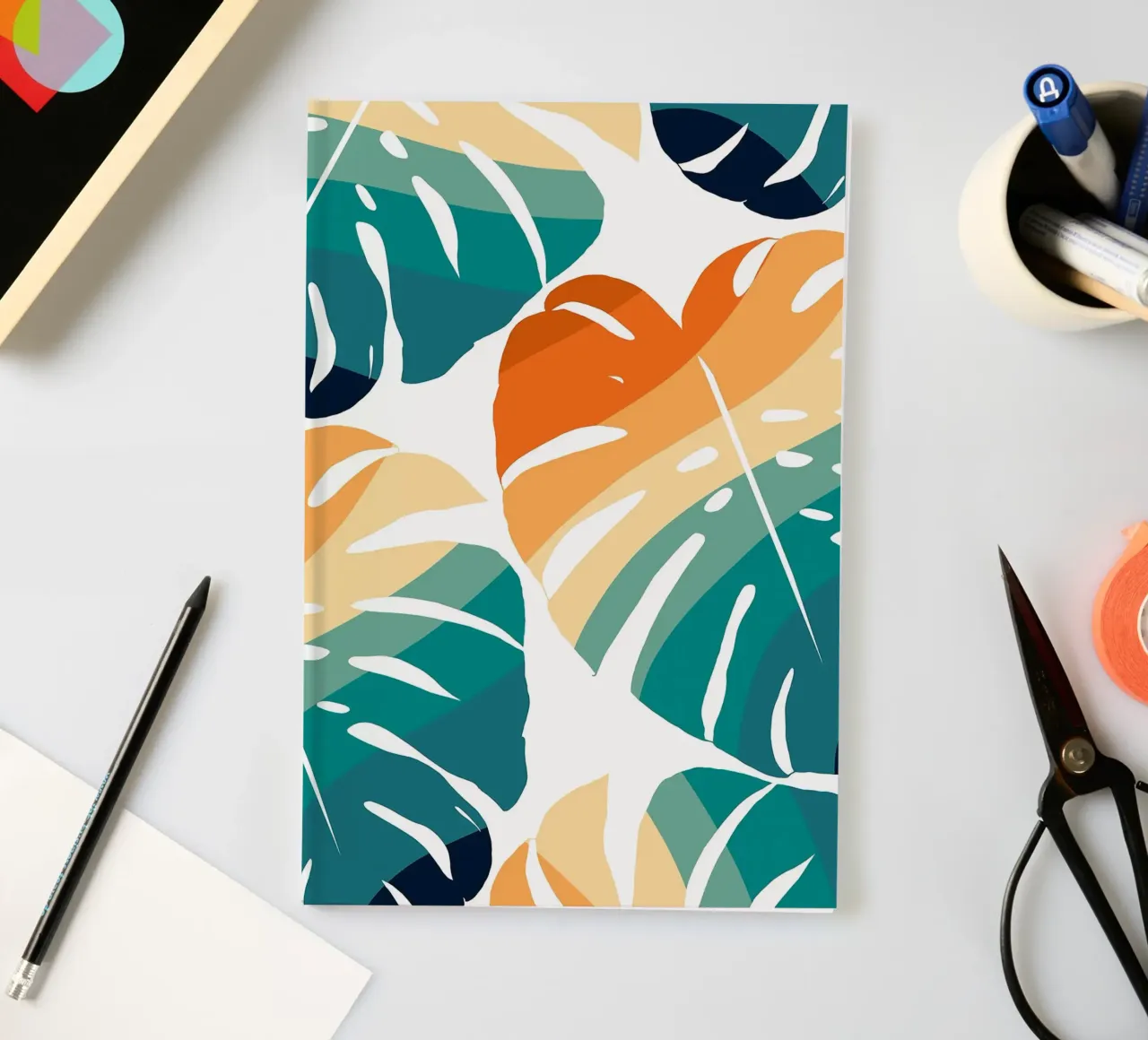Monstera Retro Pattern carnet de notes de BasicShopByBell