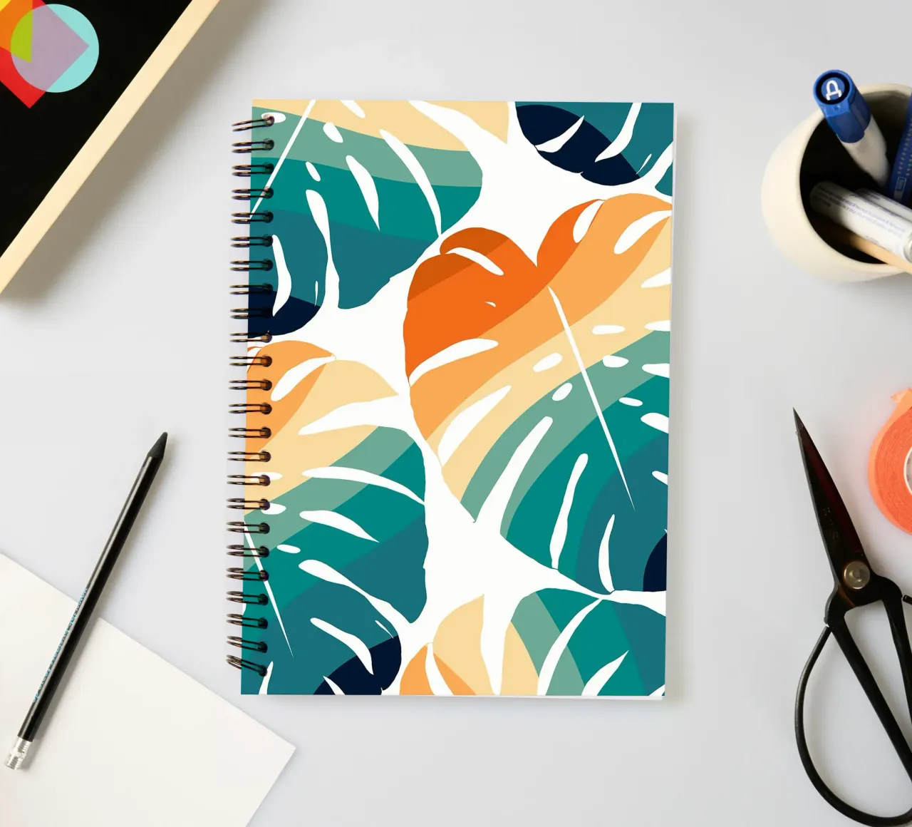 Monstera Retro Pattern diario ad anelli da BasicShopByBell