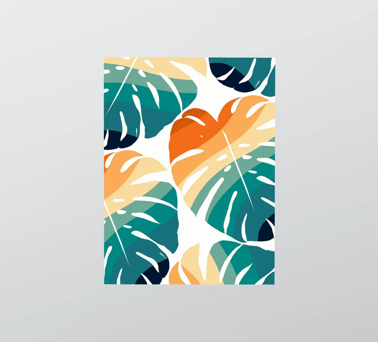 Monstera Retro Pattern adesivo da BasicShopByBell