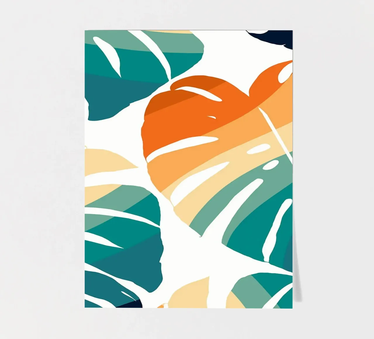 Monstera Retro Pattern foglio adesivo da BasicShopByBell