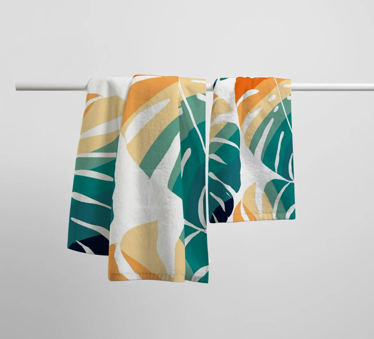 Monstera Retro Pattern asciugamano da bagno da BasicShopByBell