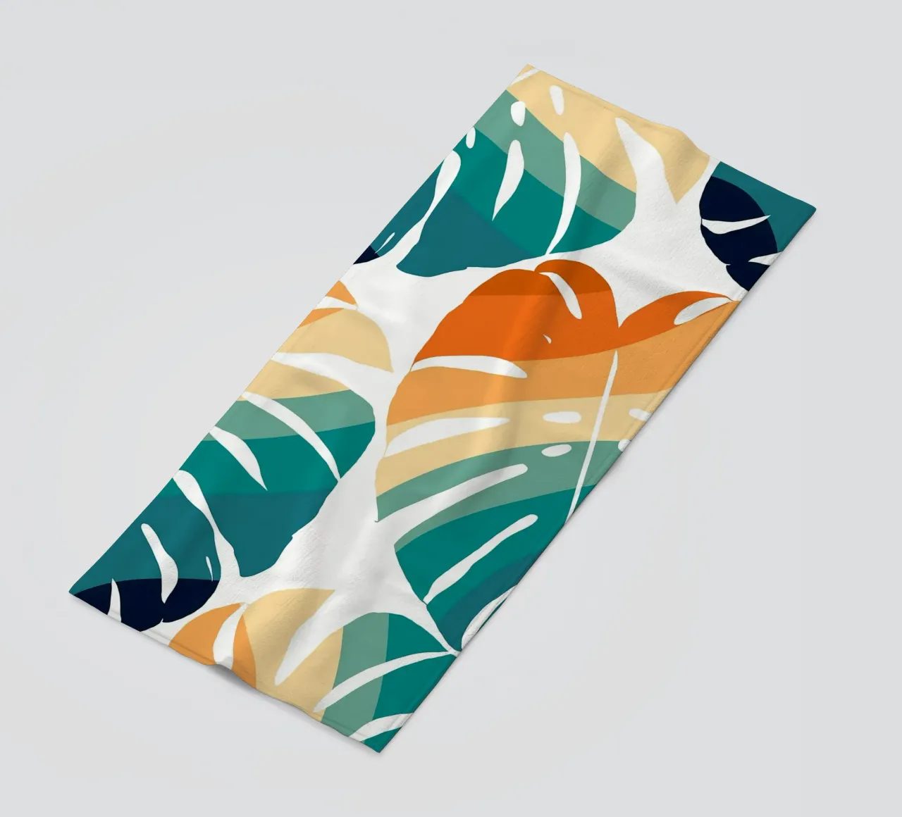 Monstera Retro Pattern telo mare da BasicShopByBell
