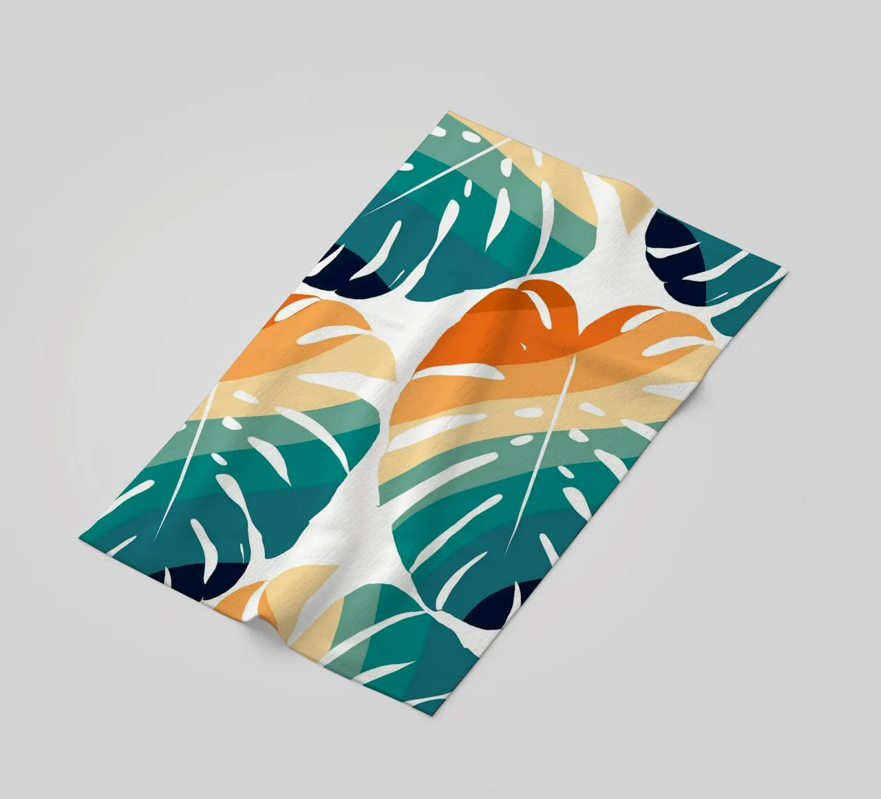 Monstera Retro Pattern telo mare da BasicShopByBell