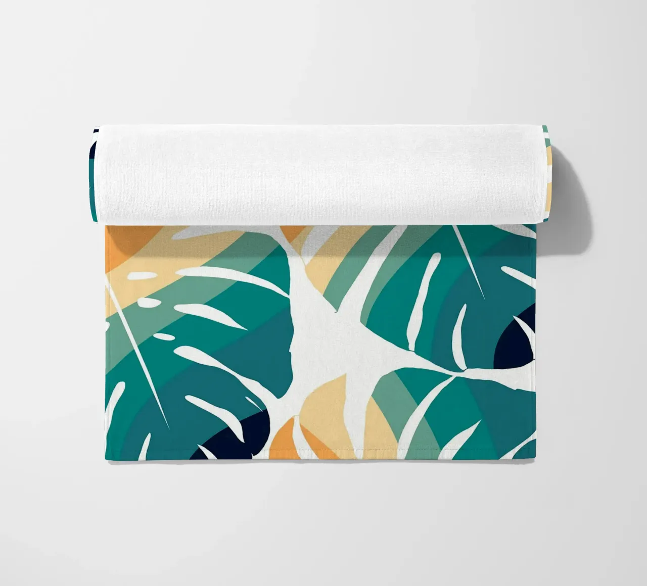 Monstera Retro Pattern telo mare da BasicShopByBell