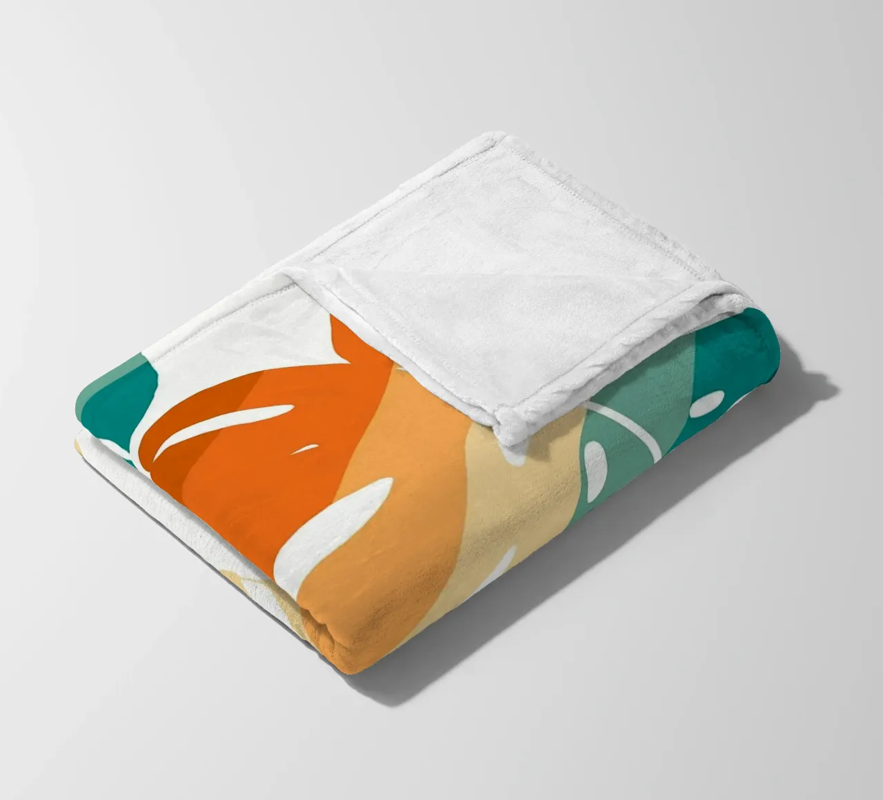 Monstera Retro Pattern coperta in pile da BasicShopByBell