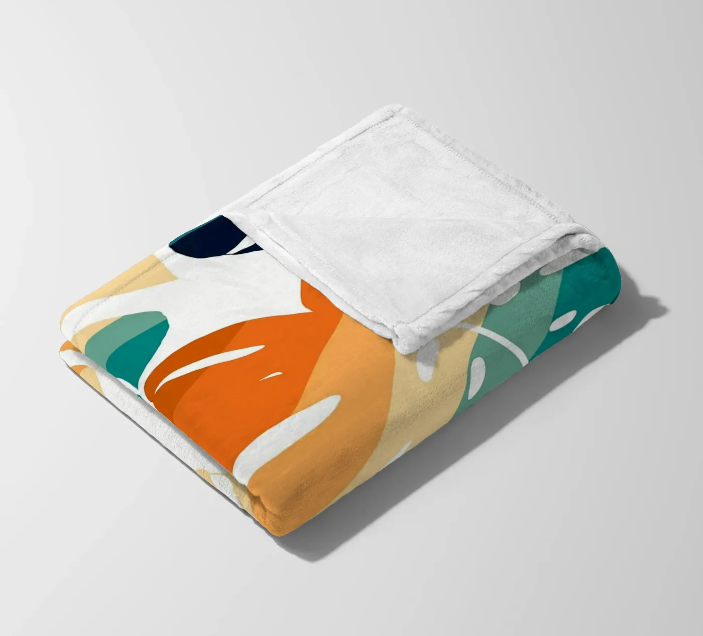 Monstera Retro Pattern Fleecedecke von BasicShopByBell