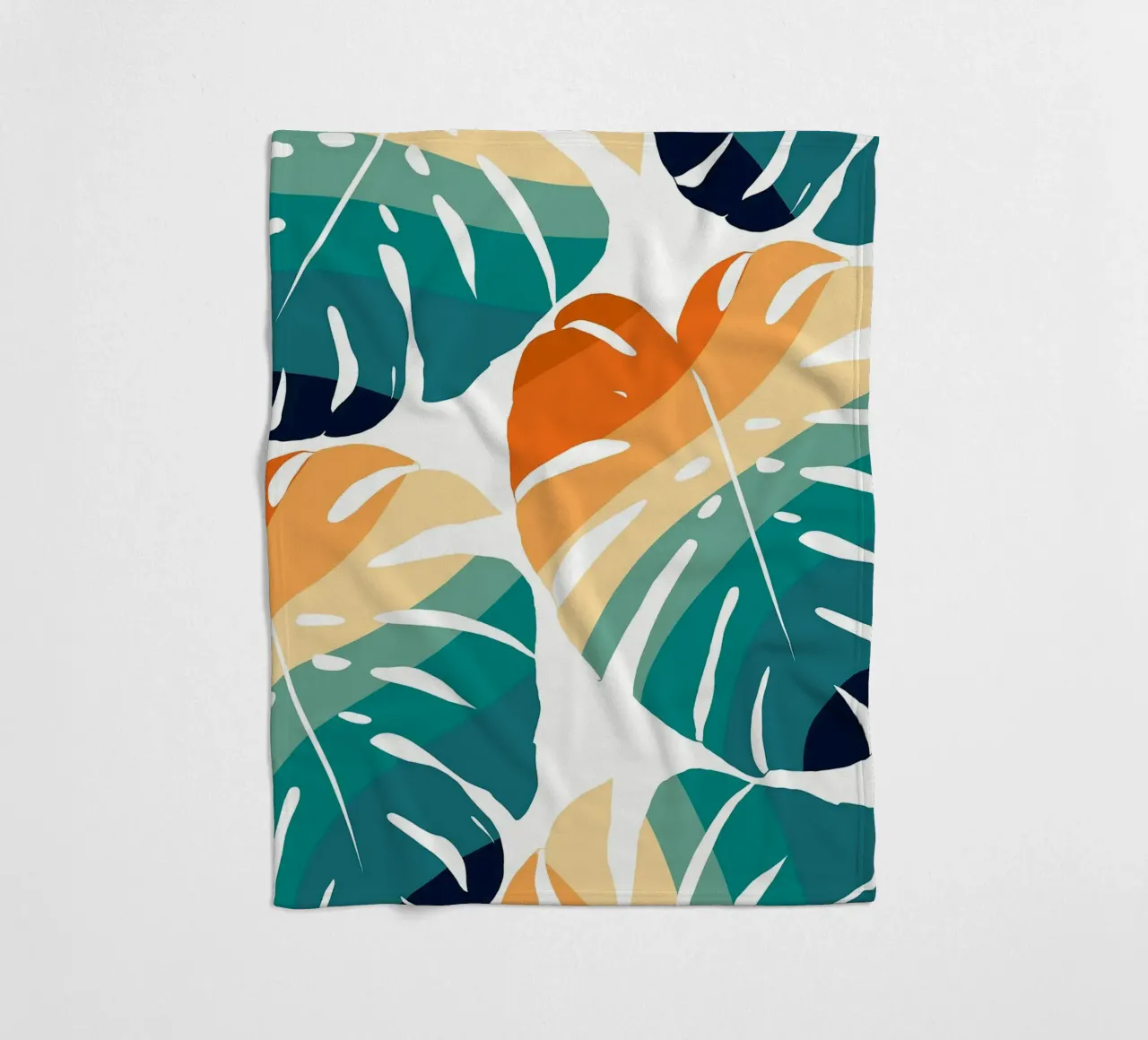 Monstera Retro Pattern coperta in pile da BasicShopByBell