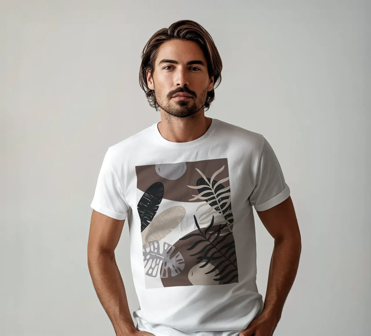 Foglie tropicali geometriche t-shirt da BasicShopByBell