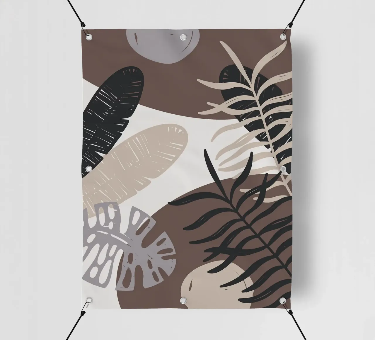Foglie tropicali geometriche telo in pvc da BasicShopByBell