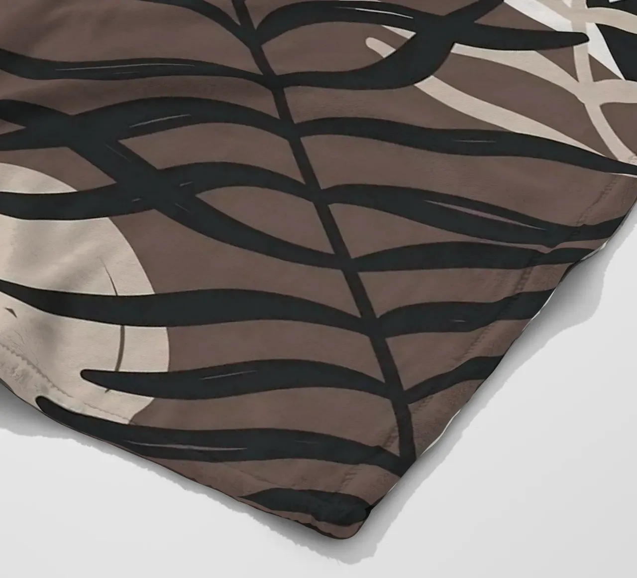 Foglie tropicali geometriche coperta in pile da BasicShopByBell