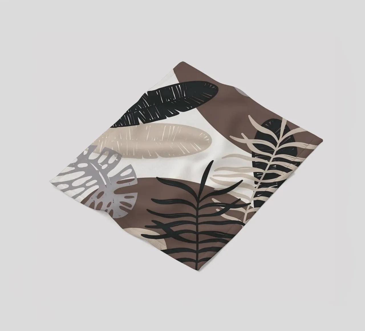 Foglie tropicali geometriche coperta in pile da BasicShopByBell