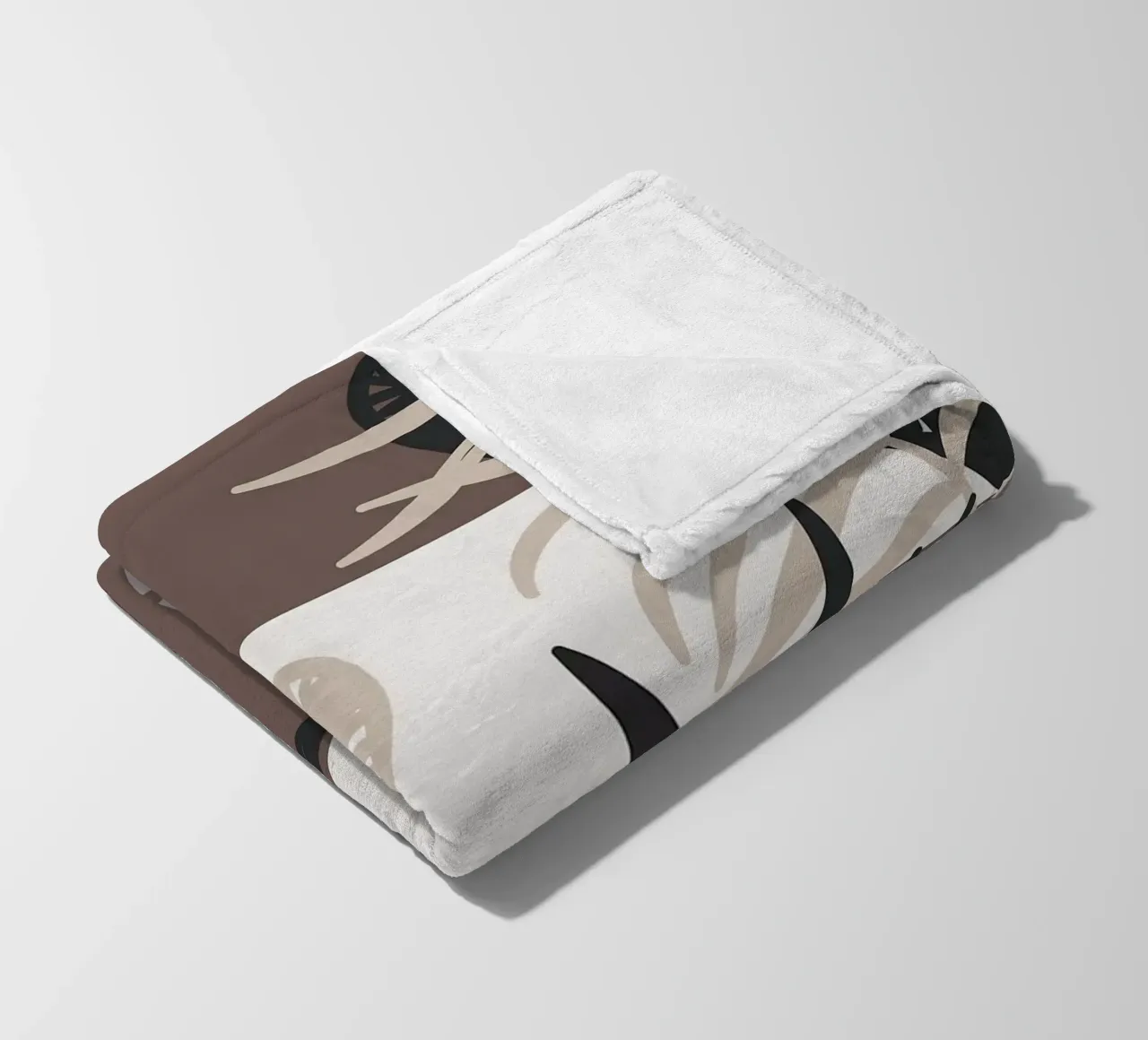 Foglie tropicali geometriche coperta in pile da BasicShopByBell