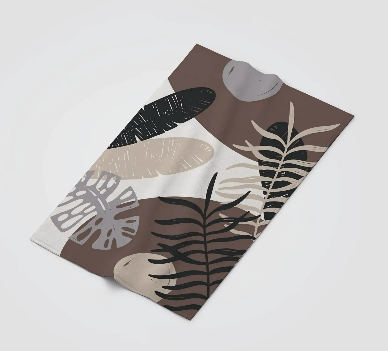 Foglie tropicali geometriche coperta in pile da BasicShopByBell