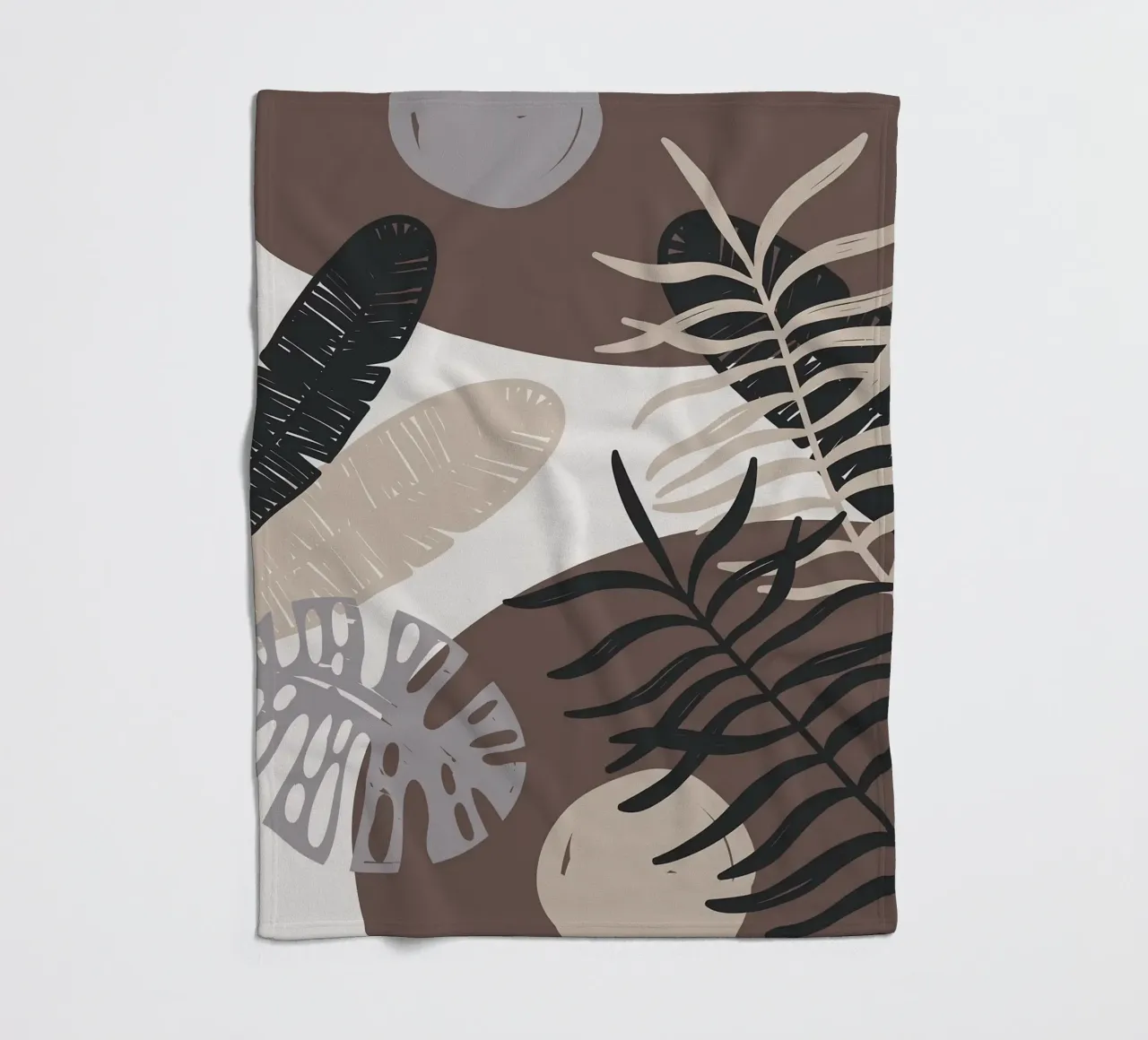 Foglie tropicali geometriche coperta in pile da BasicShopByBell