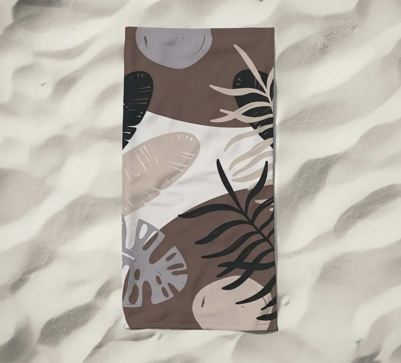 Foglie tropicali geometriche telo mare da BasicShopByBell
