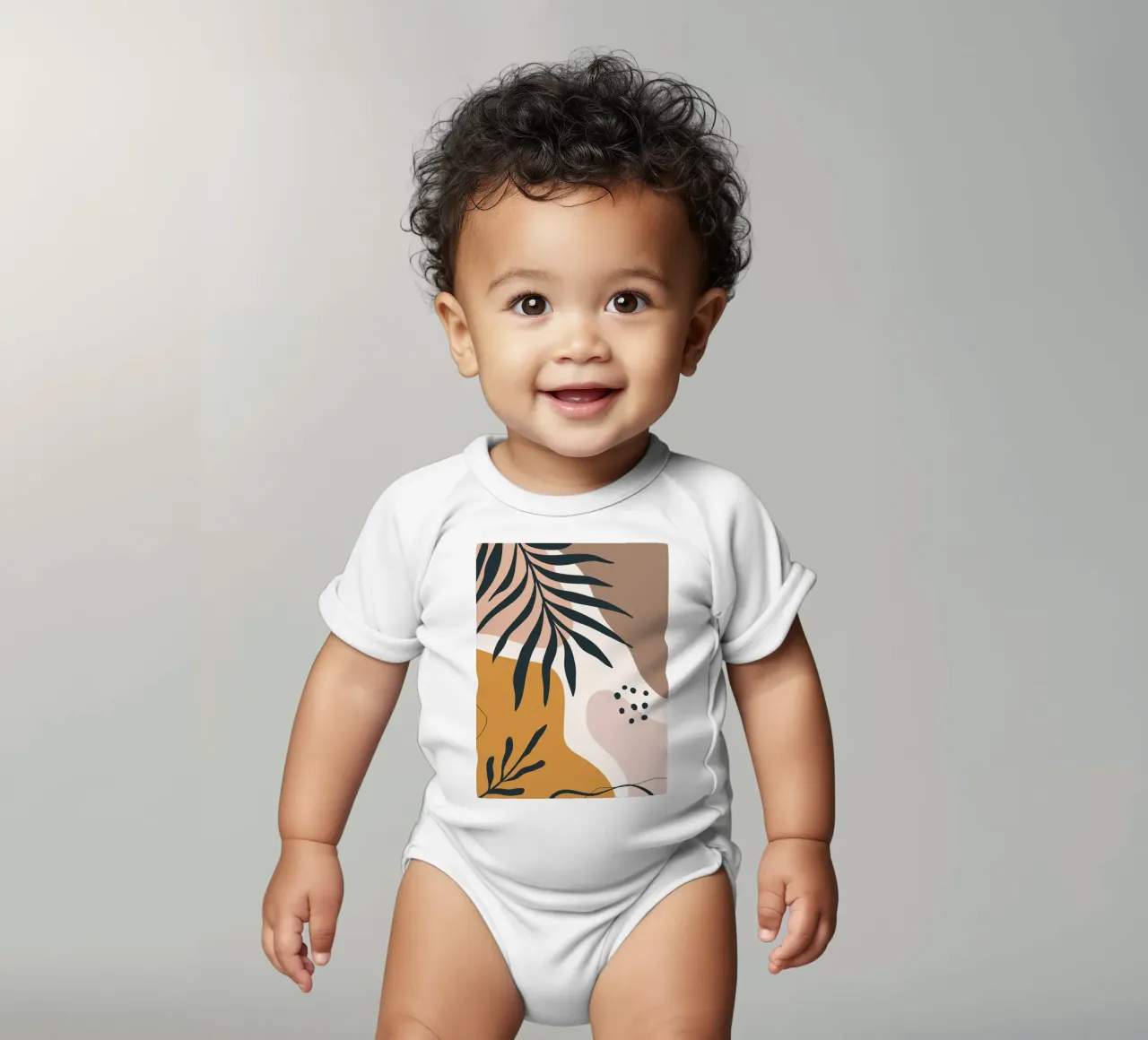 Foglia minimale body neonato maniche corte da BasicShopByBell