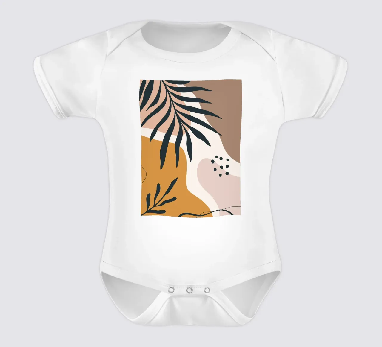Foglia minimale body neonato maniche corte da BasicShopByBell