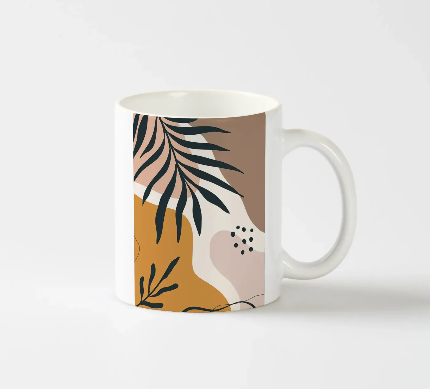 Minimal Leaf ceramic mug by BasicShopByBell