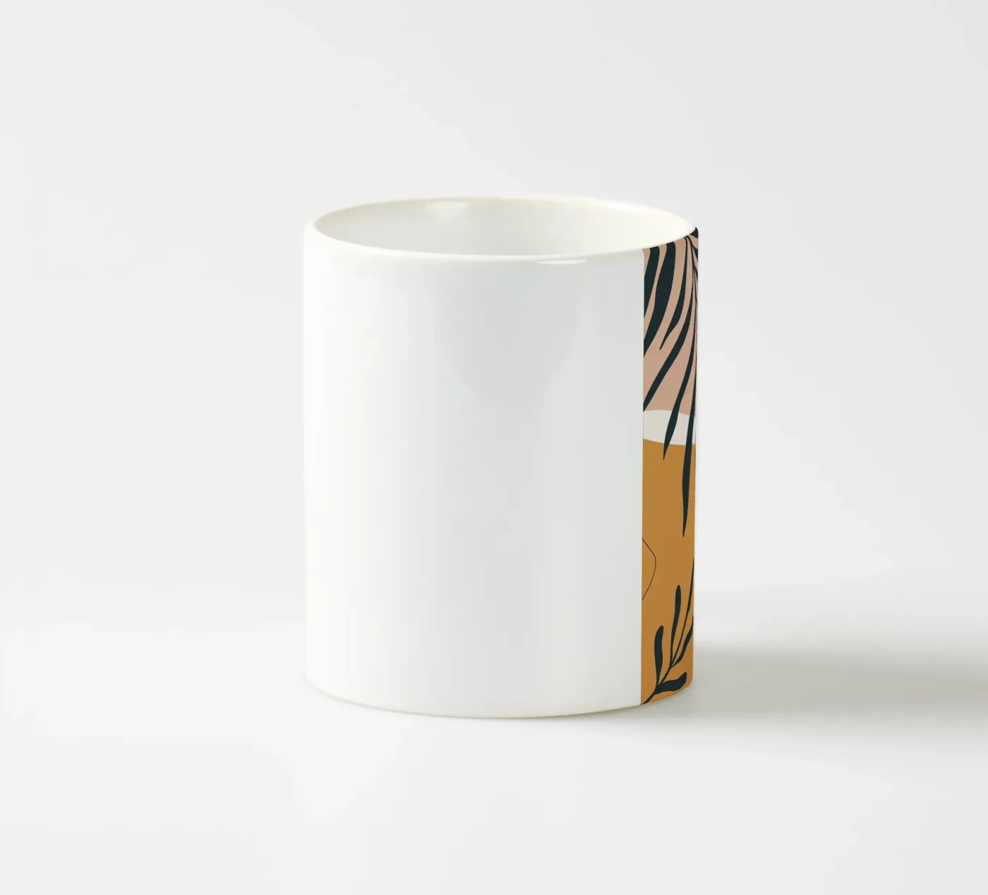 Minimal Leaf ceramic mug by BasicShopByBell