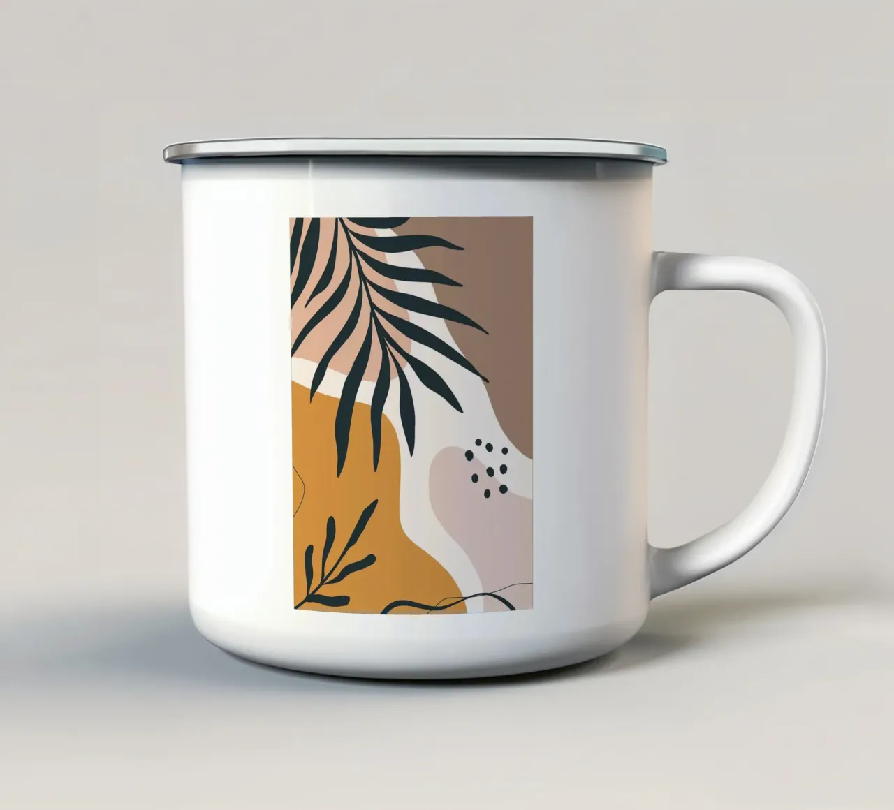 Foglia minimale tazza in smalto da BasicShopByBell