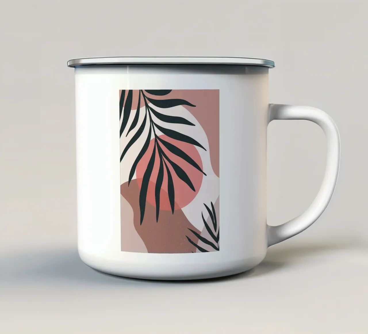 Arte boho a foglie tropicali tazza in smalto da BasicShopByBell
