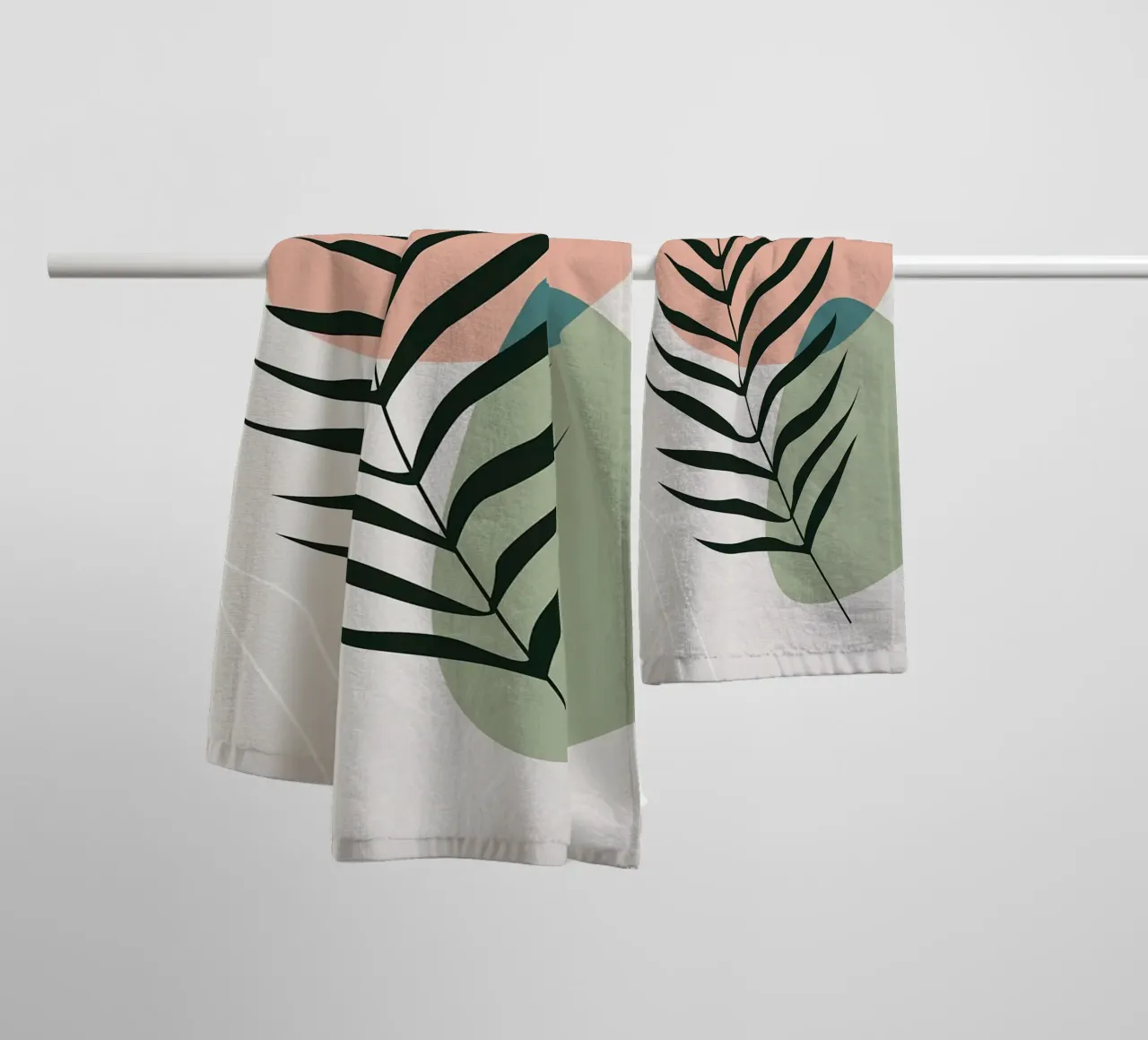 Elegant botanical leaf towel by BasicShopByBell