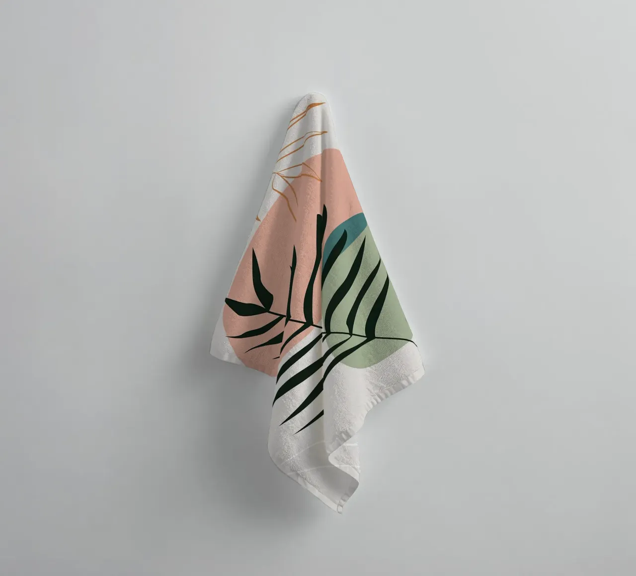 Elegant botanical leaf towel by BasicShopByBell