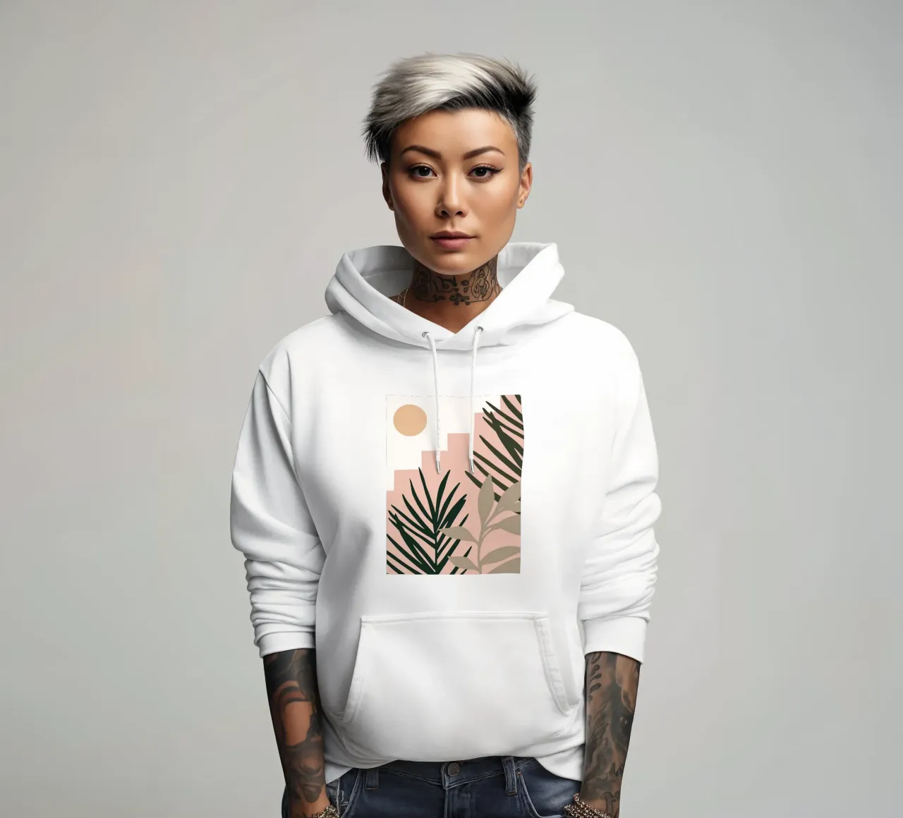 Arte botanica di metà secolo felpa con cappuccio da BasicShopByBell