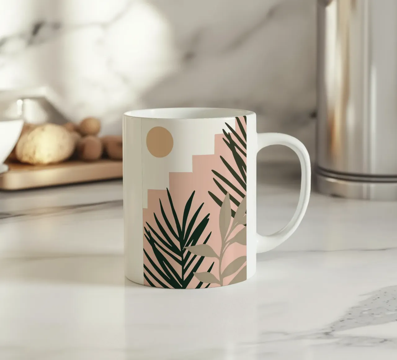 Arte botanica di metà secolo tazza in ceramica da BasicShopByBell