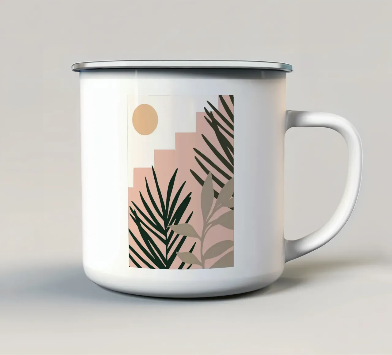 Arte botanica di metà secolo tazza in smalto da BasicShopByBell
