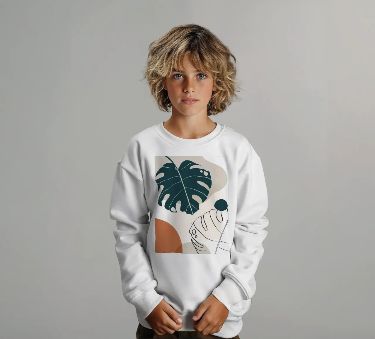 Botanica tropicale minimal felpa bambino da BasicShopByBell