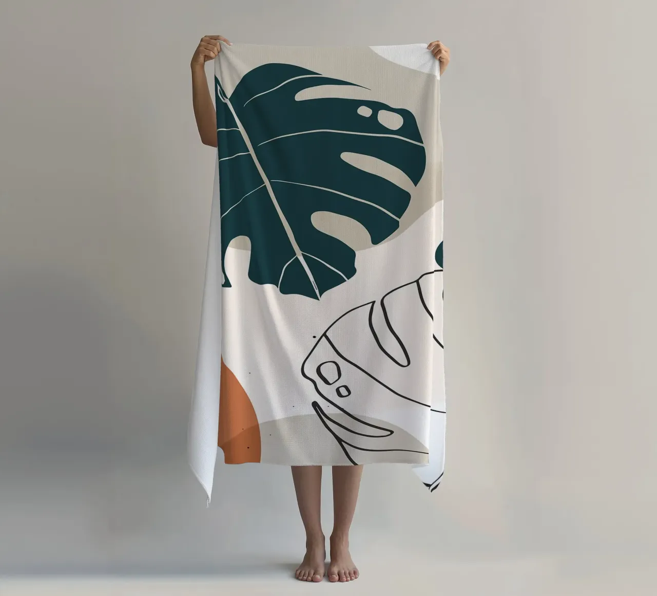 Botanica tropicale minimal telo mare da BasicShopByBell