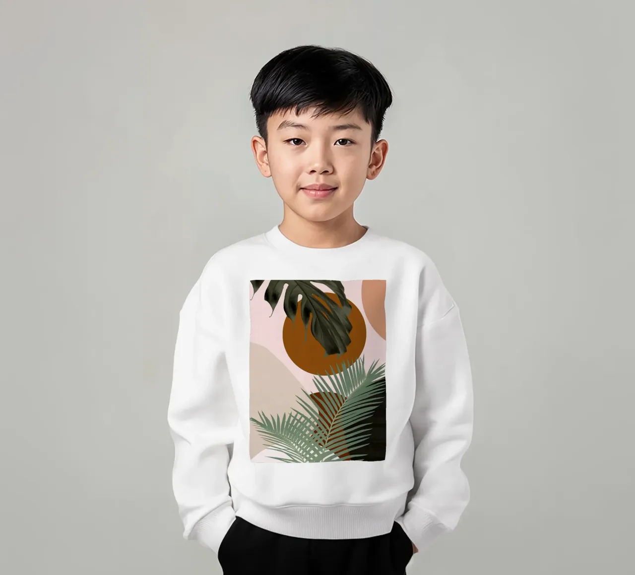 Finezza delle palme intrecciate felpa bambino da BasicShopByBell