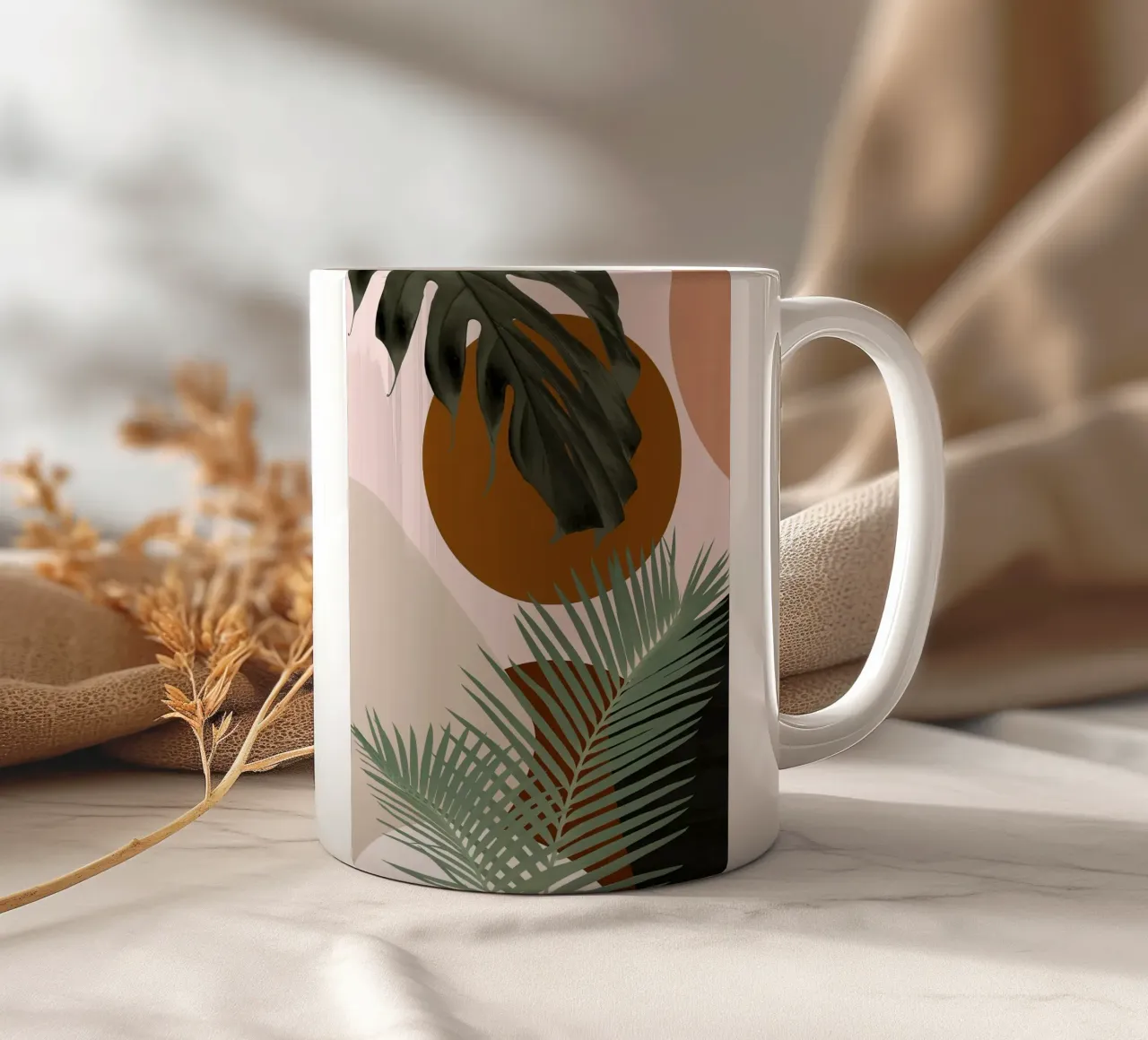Finezza delle palme intrecciate tazza in ceramica da BasicShopByBell