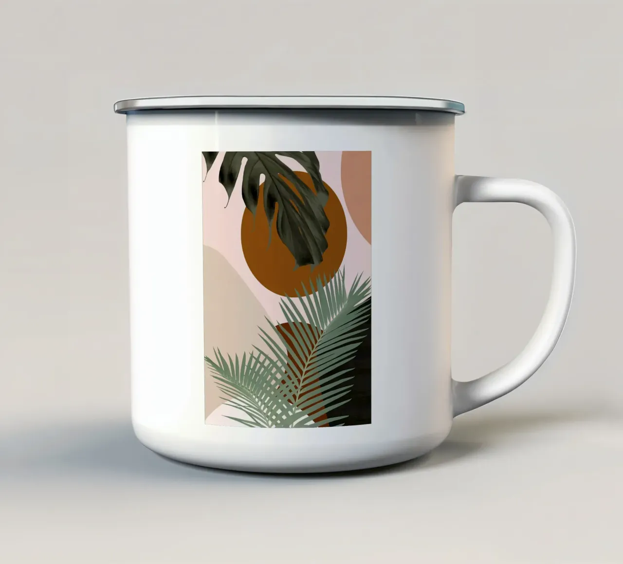 Finezza delle palme intrecciate tazza in smalto da BasicShopByBell