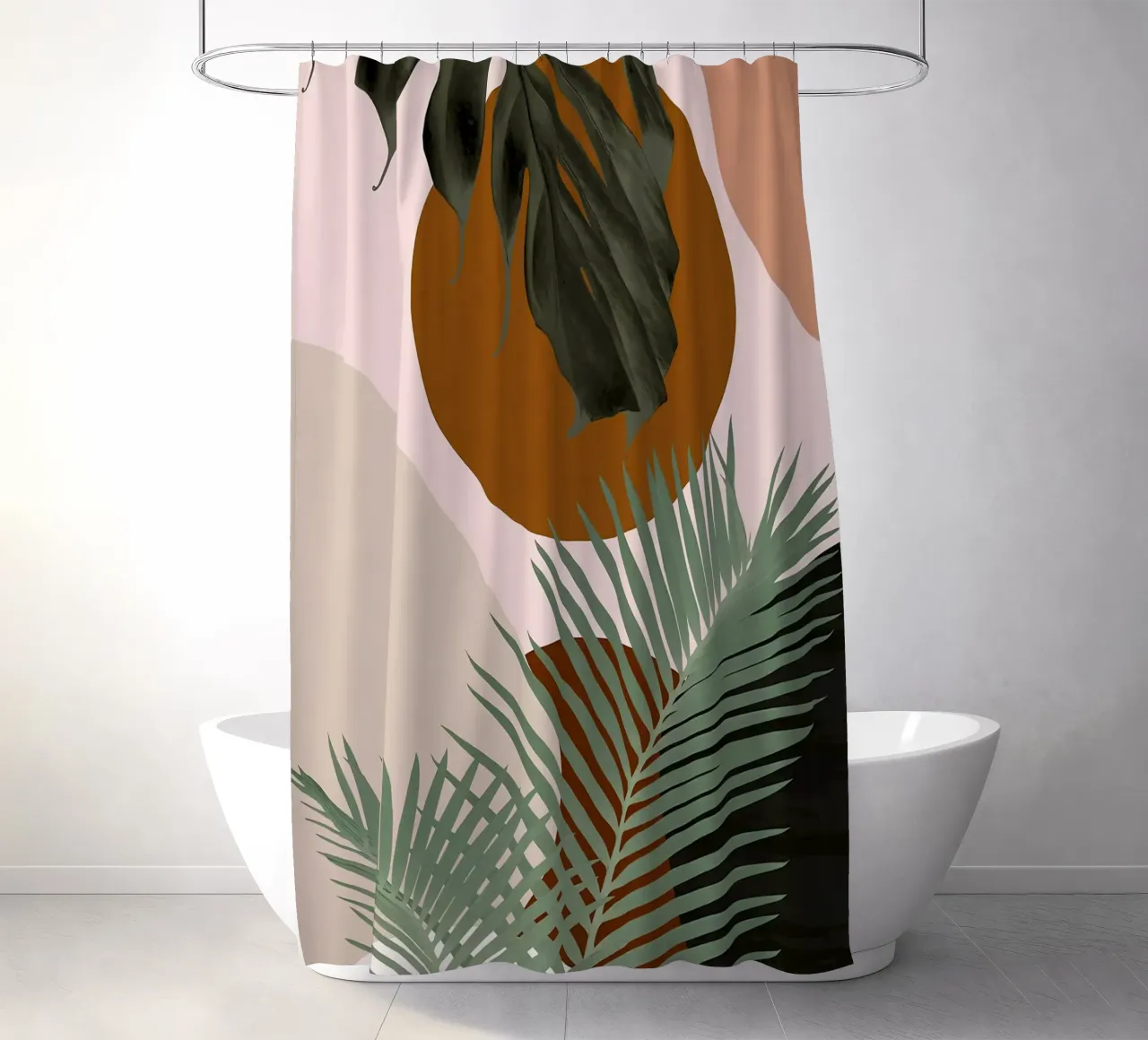 Finezza delle palme intrecciate tenda da doccia da BasicShopByBell