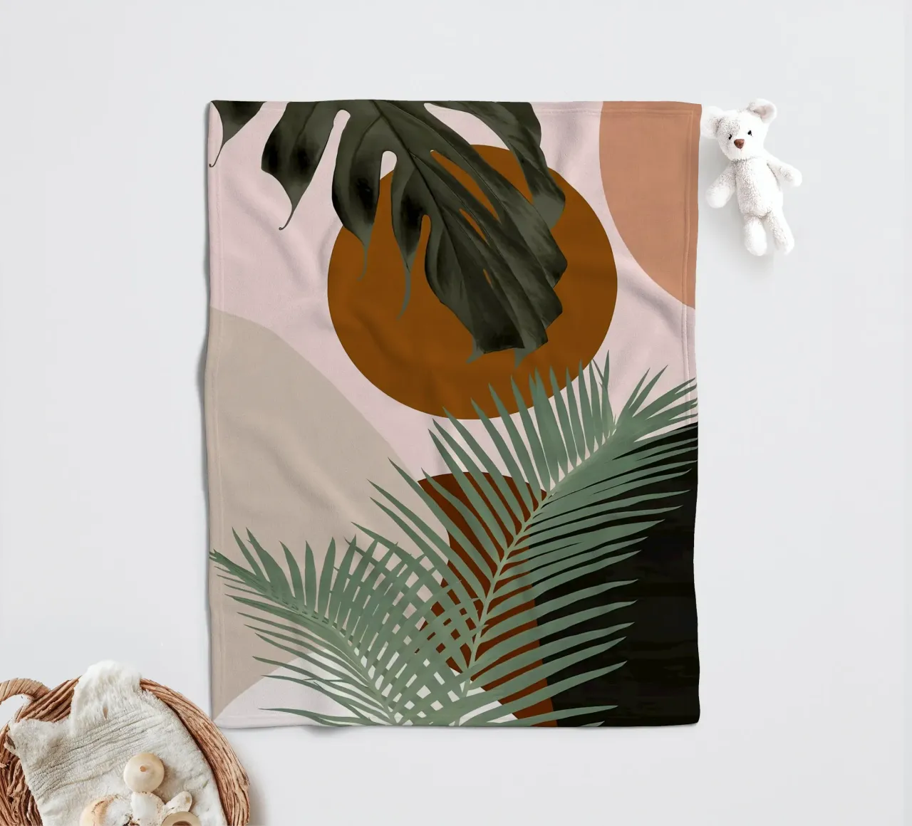 Finezza delle palme intrecciate coperta in pile da BasicShopByBell