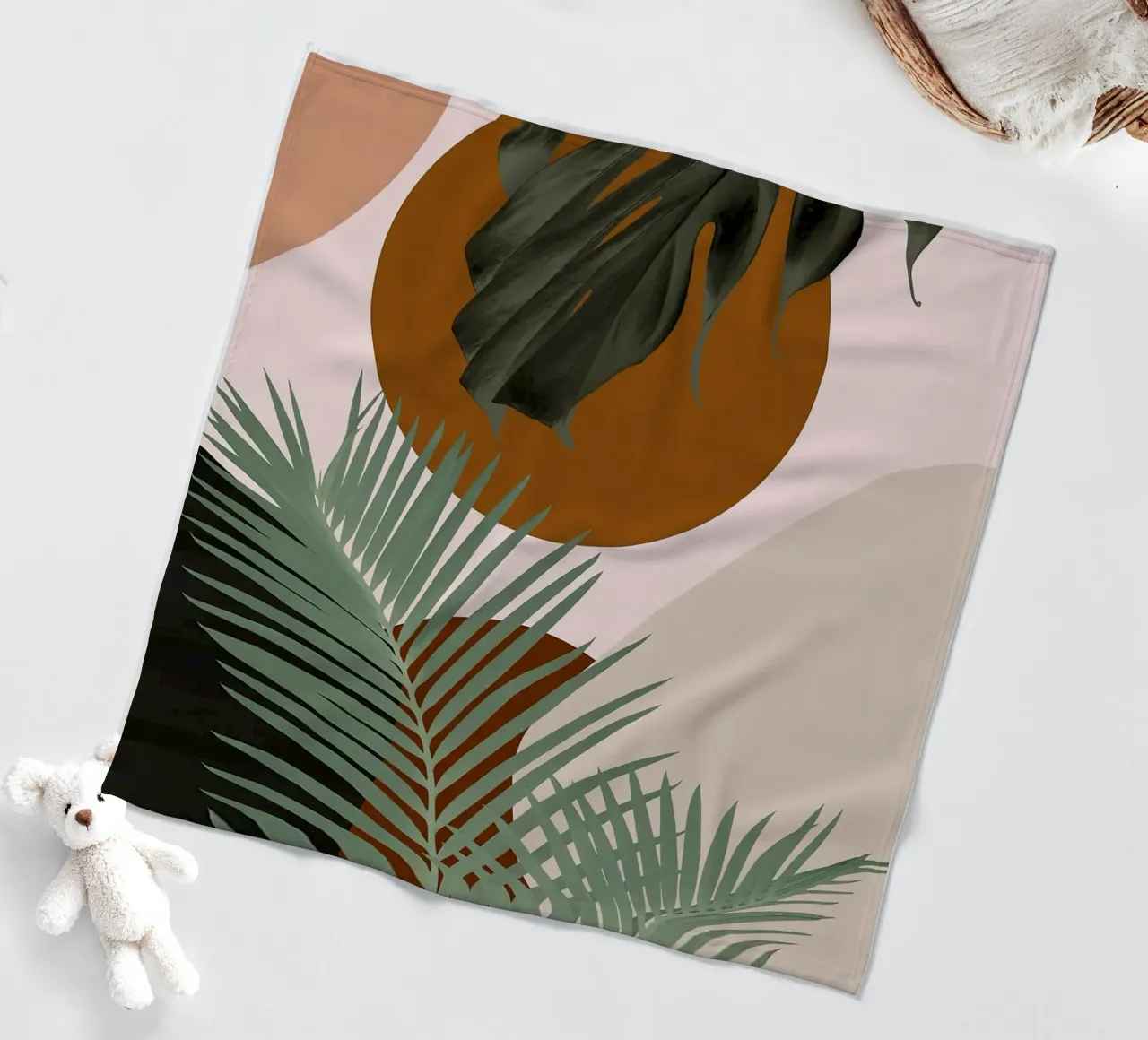 Finezza delle palme intrecciate coperta in pile da BasicShopByBell