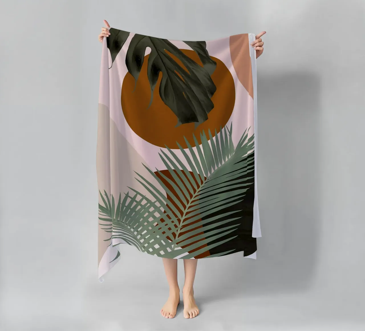 Finezza delle palme intrecciate telo mare da BasicShopByBell
